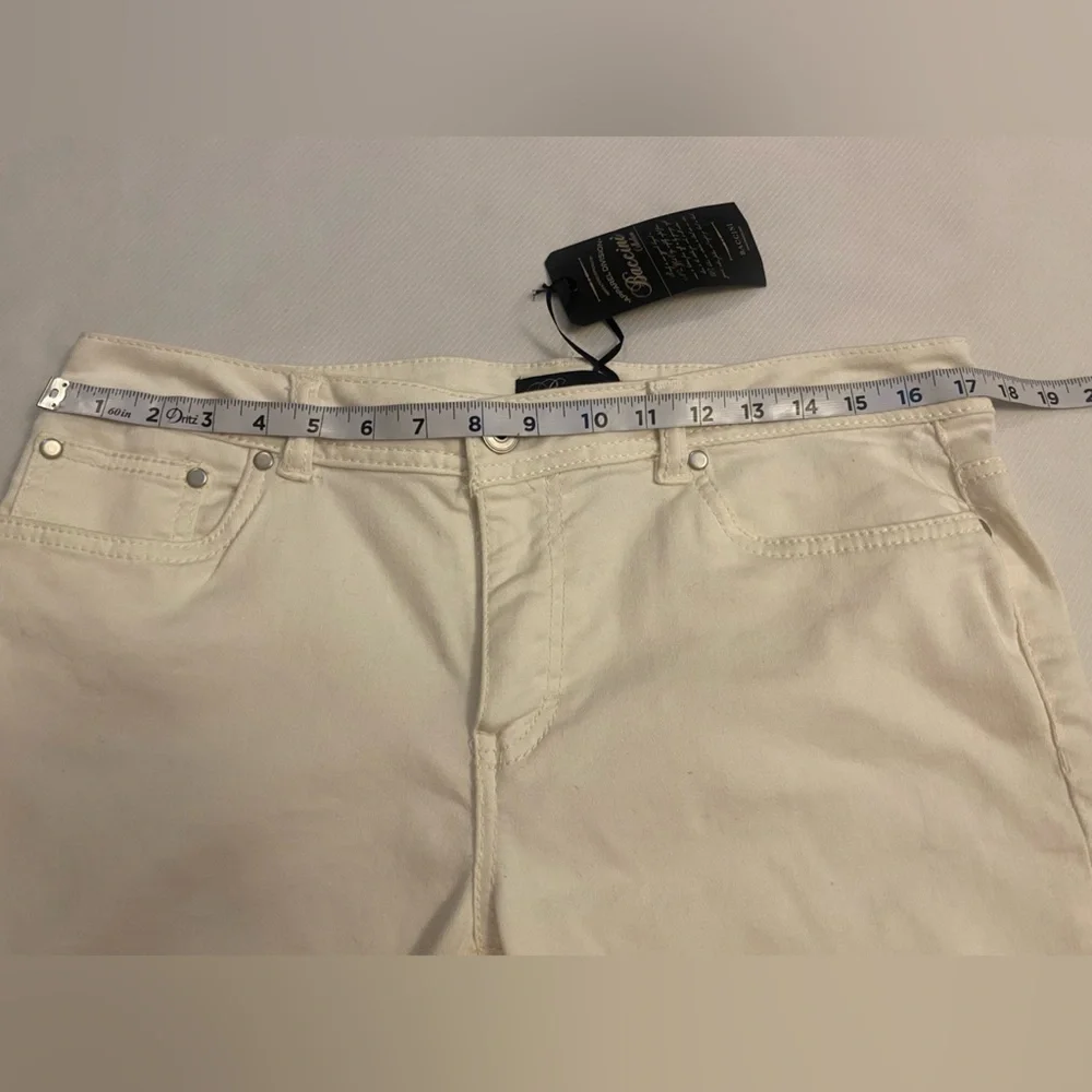 Baccini Authentic Quality White Denim Jeans
